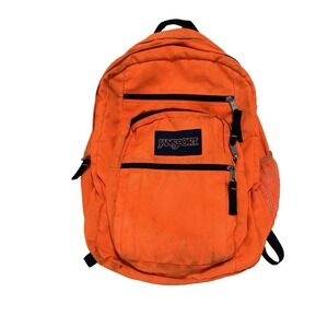 Jansport Unisex Bright Orange Hunting Backpack Outdoors School *Flawed Zipper*